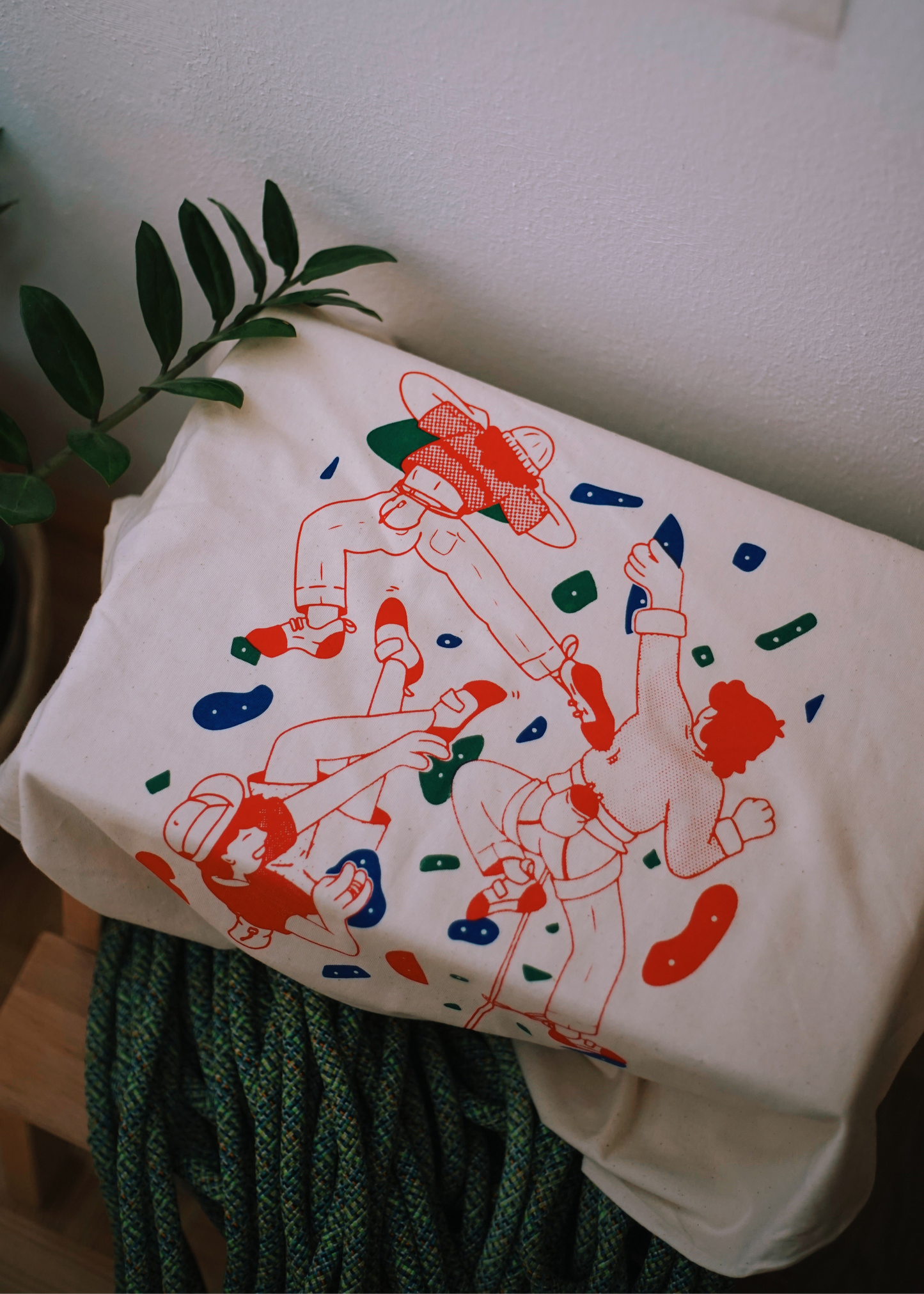 Handmade Climbing Friends Shirt Back Print 3 colors (unisex, MADE TO ORDER)