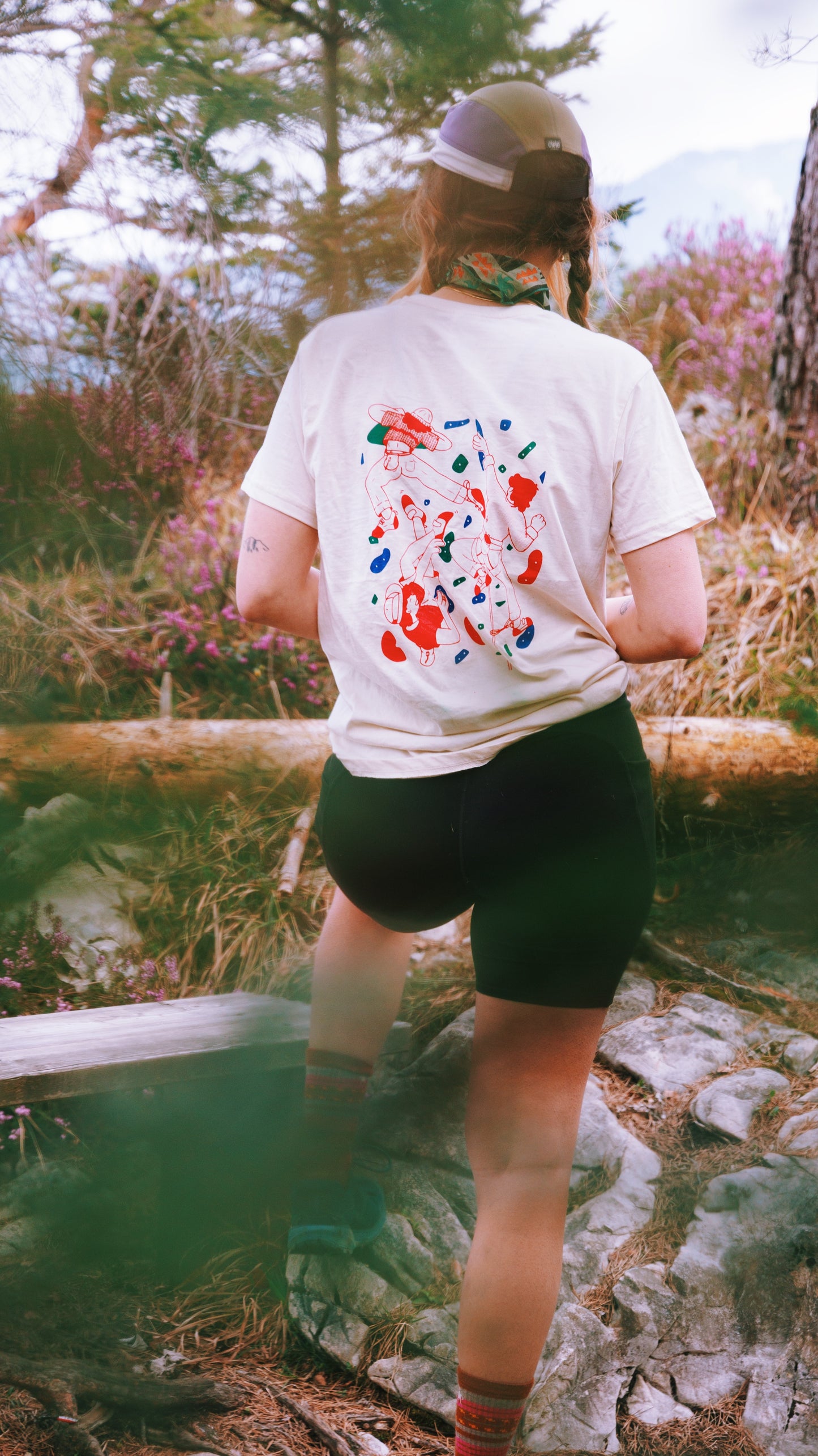 Handmade Climbing Friends Shirt Back Print 3 colors (unisex, MADE TO ORDER)